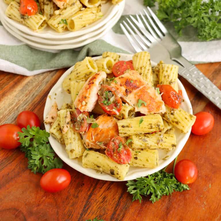 Salmon and Pesto Pasta
