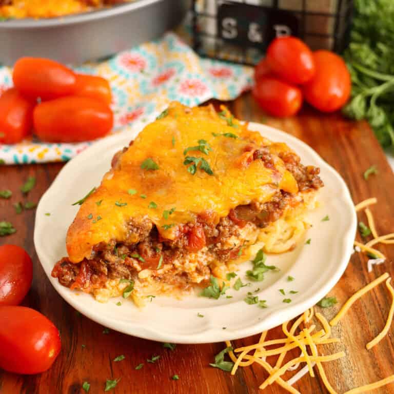 Cheesy Spaghetti Pie